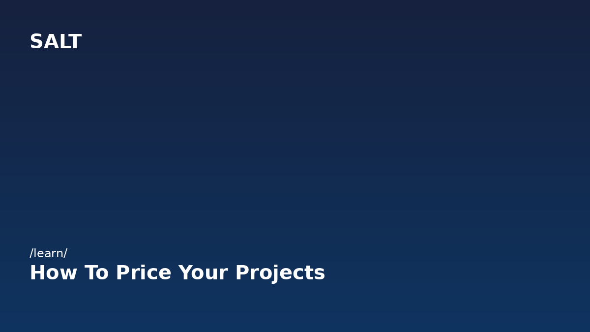 How to price your projects for what they're worth
